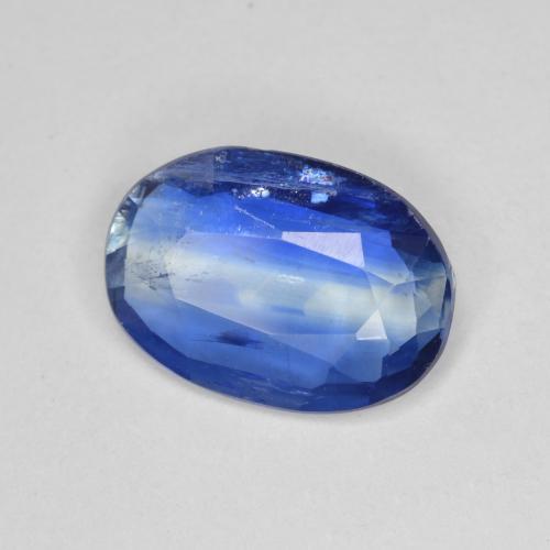 3.65캐럿 천연 미디엄 네이비 블루 카이아나이트, 타원형 컷, 12.5×8.8 mm, SI-I1