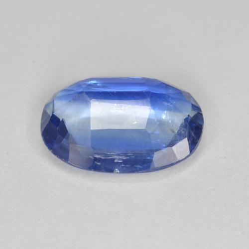 3.65캐럿 천연 미디엄 네이비 블루 카이아나이트, 타원형 컷, 12.5×8.8 mm, SI-I1
