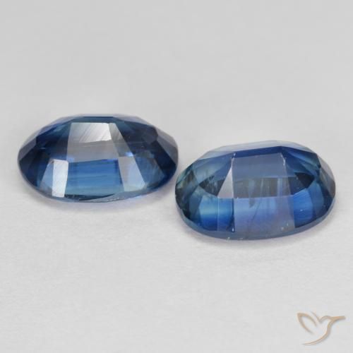 3.28캐럿 천연 네이비 블루 카이아나이트 보석, 타원형 컷, 8.1×6.1 mm, VS-SI