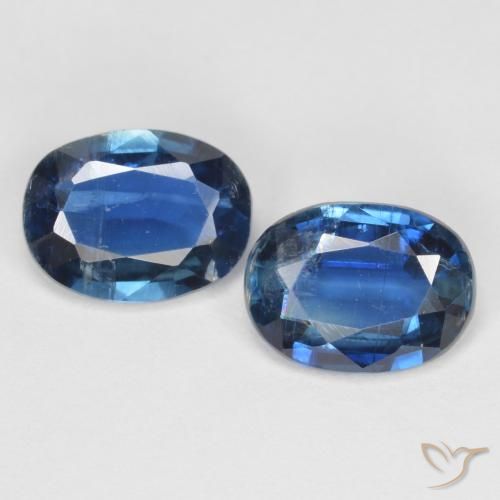 2.81캐럿 천연 네이비 블루 카이아나이트 보석, 타원형 컷, 8.2×6.1 mm, VS-SI
