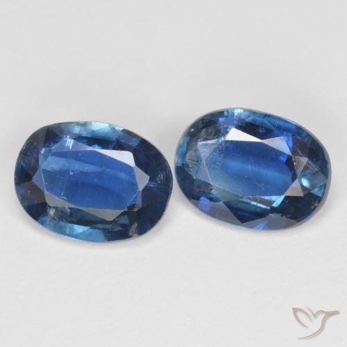2.81캐럿 천연 네이비 블루 카이아나이트 보석, 타원형 컷, 8.2×6.1 mm, VS-SI