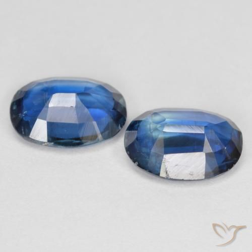 2.81캐럿 천연 네이비 블루 카이아나이트 보석, 타원형 컷, 8.2×6.1 mm, VS-SI