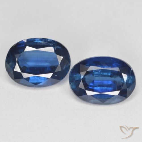 3.11캐럿 천연 네이비 블루 카이아나이트 보석, 타원형 컷, 8.1×6.1 mm, VS-SI