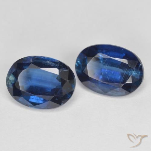 3.11캐럿 천연 네이비 블루 카이아나이트 보석, 타원형 컷, 8.1×6.1 mm, VS-SI