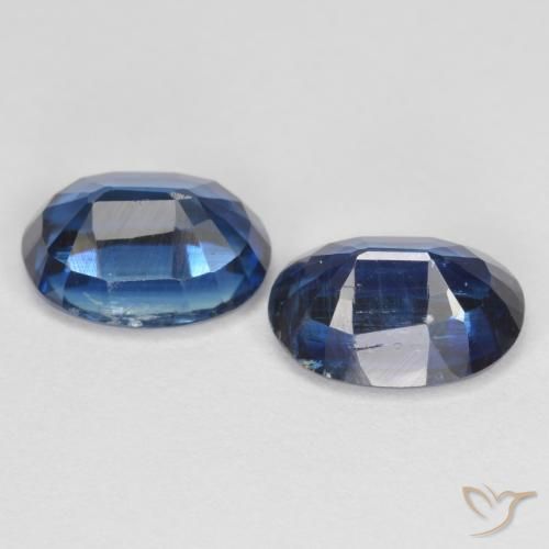 3.11캐럿 천연 네이비 블루 카이아나이트 보석, 타원형 컷, 8.1×6.1 mm, VS-SI