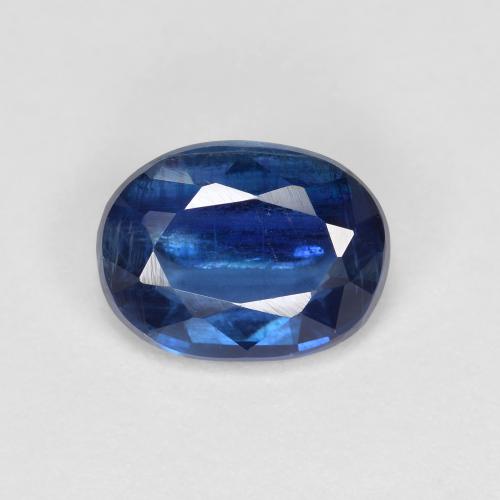 1.49캐럿 천연 네이비 블루 카이아나이트, 타원형 컷, 8.2×6.2 mm, VS-SI
