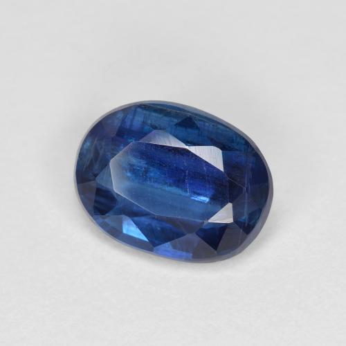 1.49캐럿 천연 네이비 블루 카이아나이트, 타원형 컷, 8.2×6.2 mm, VS-SI