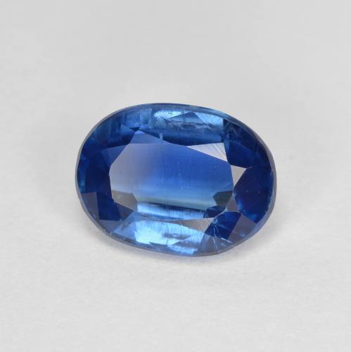 1.52캐럿 천연 네이비 블루 카이아나이트, 타원형 컷, 8.1×6 mm, VS