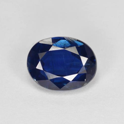 1.75캐럿 천연 네이비 블루 카이아나이트, 타원형 컷, 8×6.2 mm, VS-SI