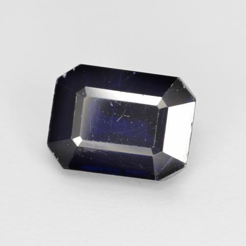 2.08캐럿 천연 다크 블루 카이아나이트, 에메랄드 컷, 8.2×6.1 mm, VS