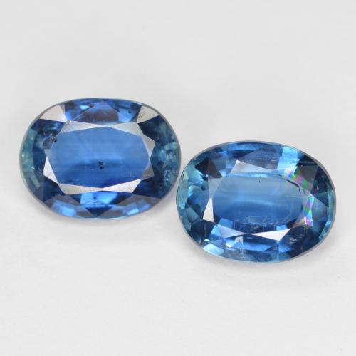 2.95캐럿 천연 네이비 블루 카이아나이트 보석, 타원형 컷, 8.2×6.2 mm, VS-SI