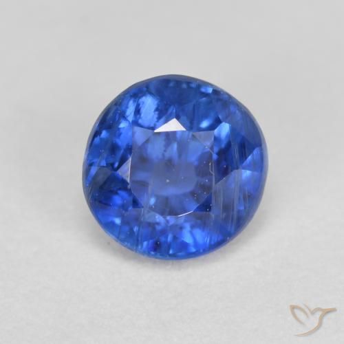 0.82ct 자연스러운 딥 애저 블루 카이아나이트, 둥근, SI