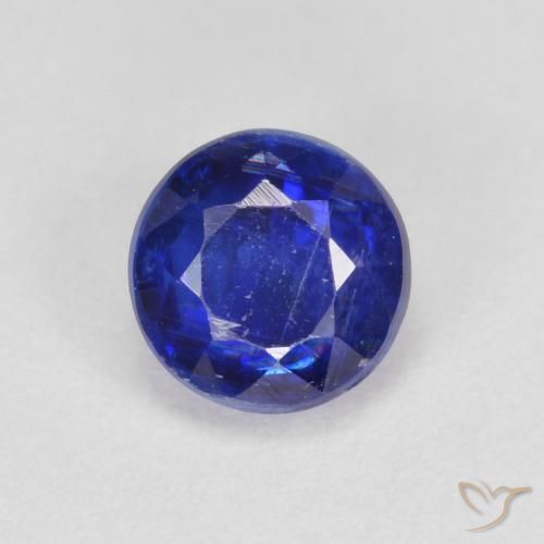 0.83ct 자연스러운 네이비 블루 카이아나이트, 둥근, SI
