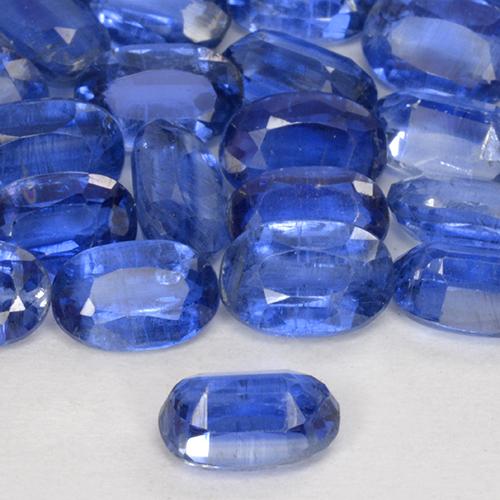 0.69캐럿 천연 콘플라워 블루 카이아나이트, 타원형 컷, 6.3×4.1 mm, SI