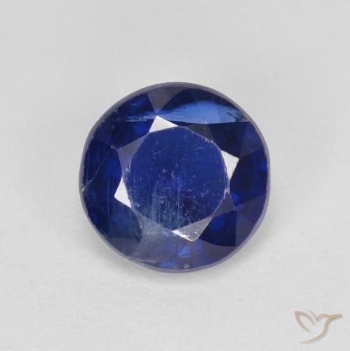 1.67ct 자연스러운 진한 파랑 카이아나이트, 둥근, SI