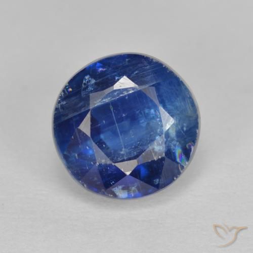 2.90ct 자연스러운 진한 파란색 카이아나이트, 둥근, SI