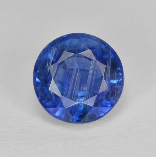 1.90캐럿 천연 다크 블루 카이아나이트, 라운드 컷, 7.18 mm, SI