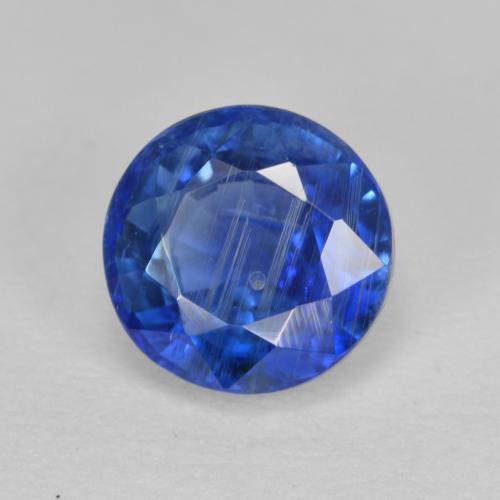 1.90캐럿 천연 다크 블루 카이아나이트, 라운드 컷, 7.18 mm, SI