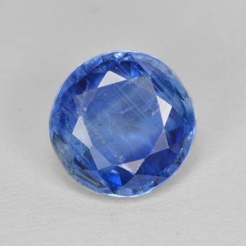2.88캐럿 천연 트루 블루 카이아나이트, 라운드 컷, 9.01 mm, SI