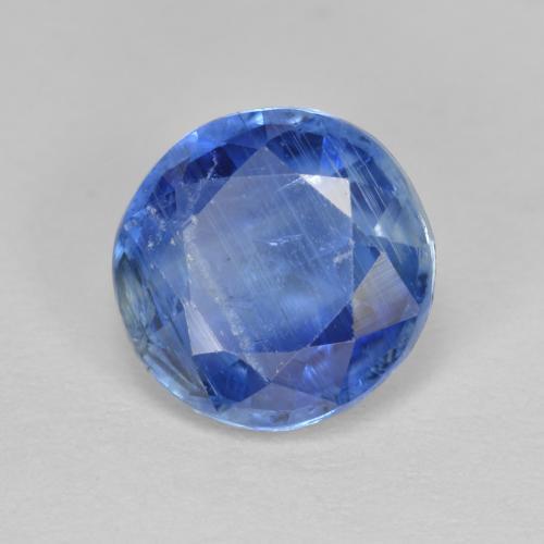 2.88캐럿 천연 트루 블루 카이아나이트, 라운드 컷, 9.01 mm, SI