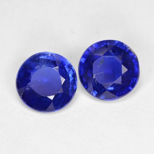 1.85캐럿 천연 강렬한 네이비 블루 카이아나이트 보석, 라운드 컷, 6.19 mm, SI