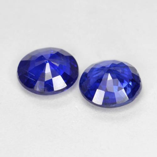 1.85캐럿 천연 강렬한 네이비 블루 카이아나이트 보석, 라운드 컷, 6.19 mm, SI