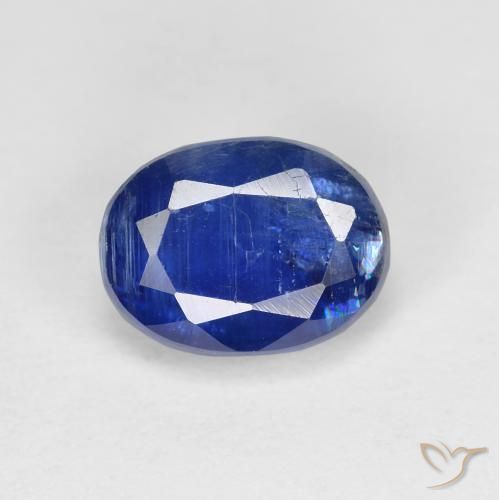 2.04ct 자연스러운 진한 파랑 카이아나이트, 타원형, SI