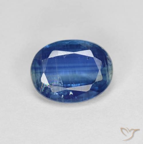 1.55ct 자연스러운 네이비 블루 카이아나이트, 타원형, SI