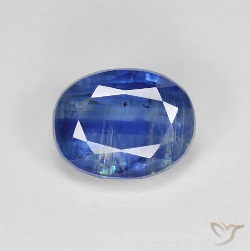 2.02ct 자연스러운 진한 파란색 카이아나이트, 타원형, SI