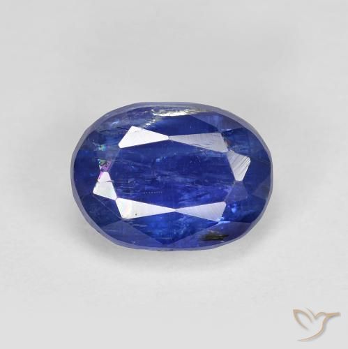 2.06ct 자연스러운 강렬한 네이비 블루 카이아나이트, 타원형, SI