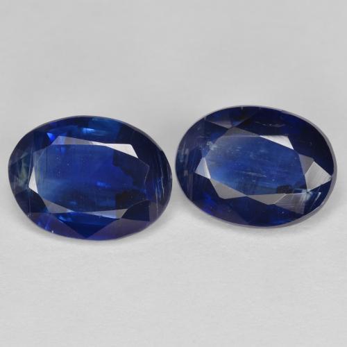 3.07캐럿 천연 로열 블루 카이아나이트 보석, 타원형 컷, 8.1×6.1 mm, SI