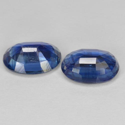 3.07캐럿 천연 로열 블루 카이아나이트 보석, 타원형 컷, 8.1×6.1 mm, SI