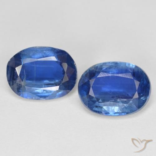 2.95캐럿 천연 다크 블루 카이아나이트 보석, 타원형 컷, 8×6 mm, SI