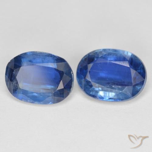 2.95캐럿 천연 다크 블루 카이아나이트 보석, 타원형 컷, 8×6 mm, SI