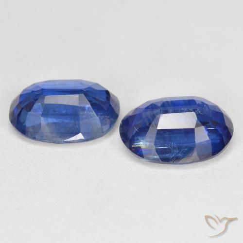 2.95캐럿 천연 다크 블루 카이아나이트 보석, 타원형 컷, 8×6 mm, SI