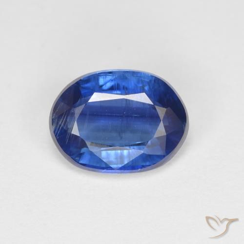 1.54ct 자연스러운 진한 파랑 카이아나이트, 타원형, SI