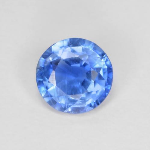 0.81캐럿 천연 밝은 네이비 블루 카이아나이트, 라운드 컷, 5.90 mm, VS
