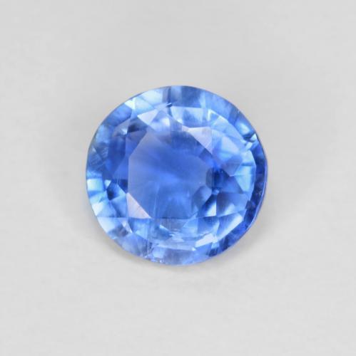 0.81캐럿 천연 밝은 네이비 블루 카이아나이트, 라운드 컷, 5.90 mm, VS