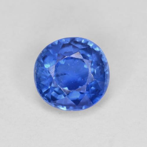 0.99캐럿 천연 딥 블루 카이아나이트, 라운드 컷, 5.97 mm, VS