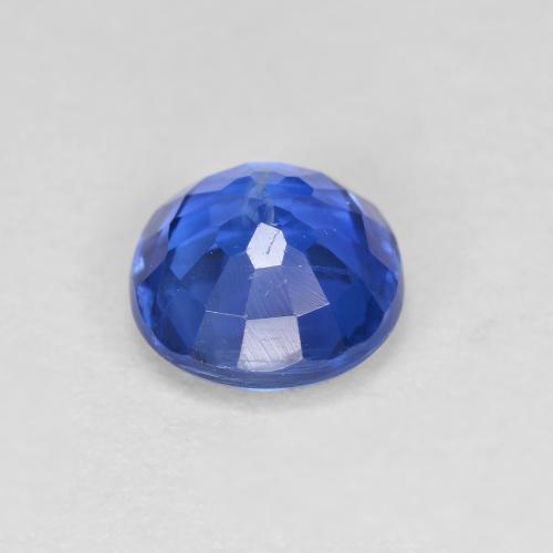0.99캐럿 천연 딥 블루 카이아나이트, 라운드 컷, 5.97 mm, VS