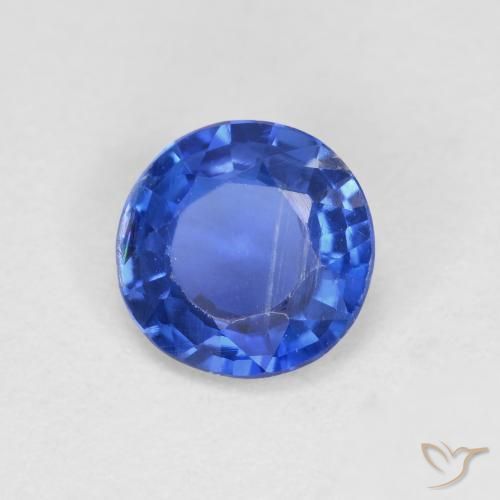 0.84ct 자연스러운 네이비 블루 카이아나이트, 둥근, VS-SI