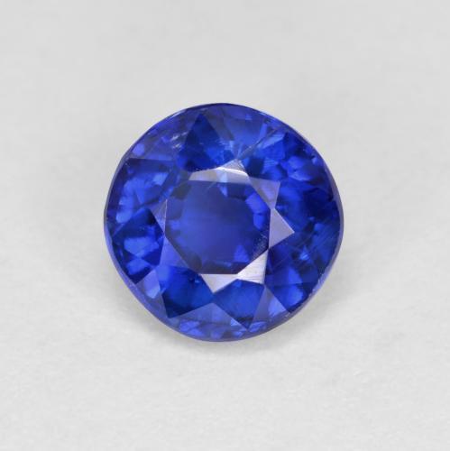 1.18캐럿 천연 네이비 블루 카이아나이트, 라운드 컷, 6.11 mm, VS