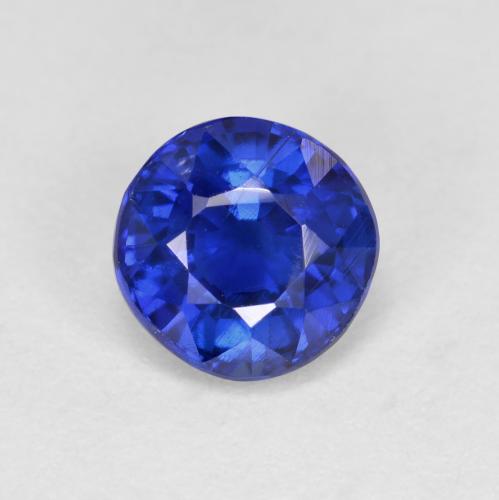 1.18캐럿 천연 네이비 블루 카이아나이트, 라운드 컷, 6.11 mm, VS