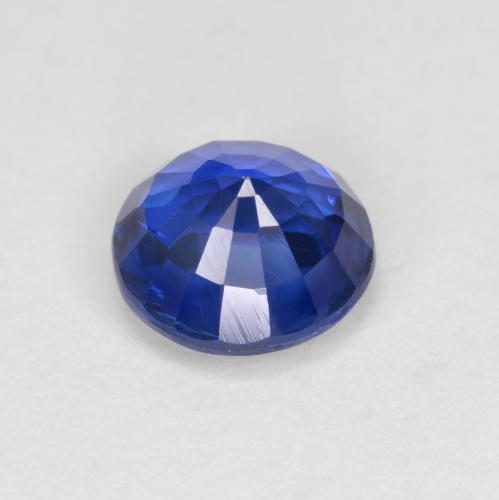 1.18캐럿 천연 네이비 블루 카이아나이트, 라운드 컷, 6.11 mm, VS