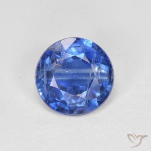 0.97ct 자연스러운 진한 파란색 카이아나이트, 둥근, VS-SI