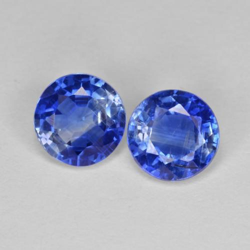 1.78캐럿 천연 네이비 블루 카이아나이트 보석, 라운드 컷, 6.02 mm, VS-SI