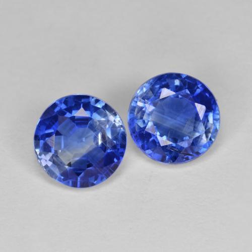 1.78캐럿 천연 네이비 블루 카이아나이트 보석, 라운드 컷, 6.02 mm, VS-SI