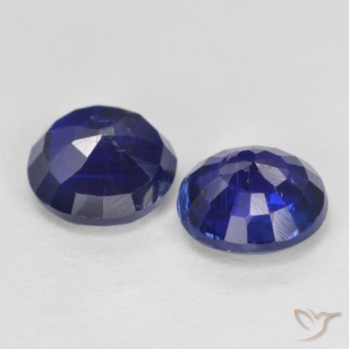 2.10캐럿 천연 강렬한 네이비 블루 카이아나이트 보석, 라운드 컷, 6.28 mm, SI