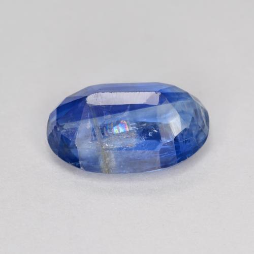 3.79캐럿 천연 딥 블루 카이아나이트, 타원형 컷, 11.8×7.6 mm, VS-SI