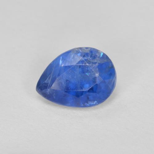 0.96캐럿 천연 딥 블루 카이아나이트, 배 모양, 6.8×5.1 mm, SI